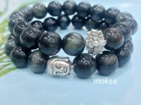 Blue tiger's eye crystal bracelet - round 10mm- 1pc