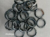 Plain crystal stone band ring - 1pc