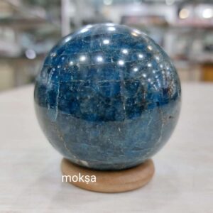 Blue apatite crystal sphere - 1pc