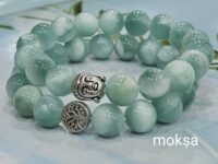 Green Angelite crystal bracelet - 10mm - round - 1pc
