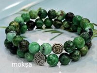 Variscite crystal bracelet - round - 8mm - 1pc