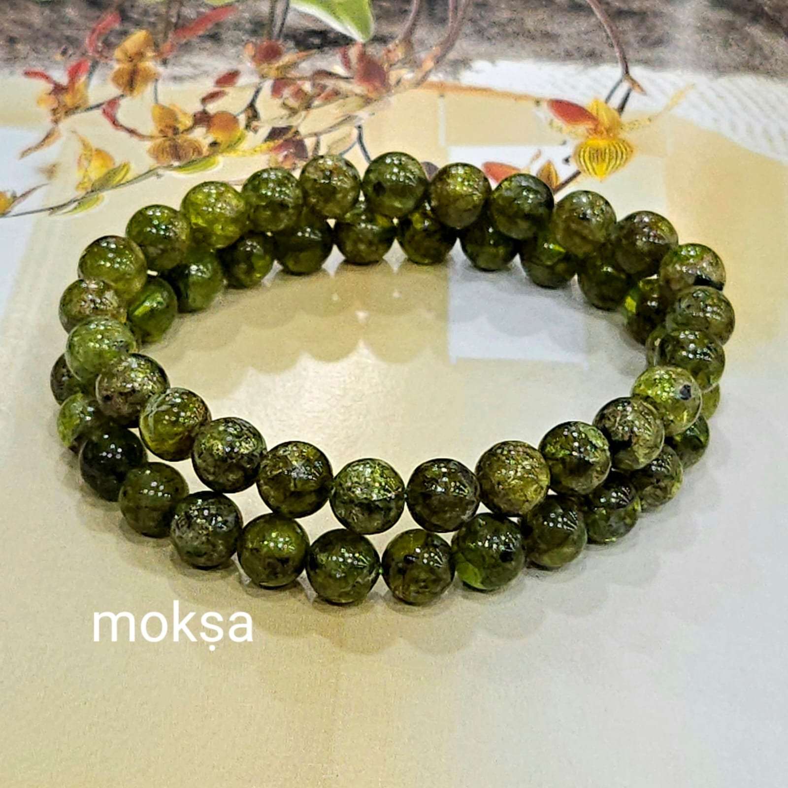 Exclusive peridot white gold link bracelet Maxima 5|Design it yourself