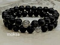 Astrophyllite crystal bracelet (gives power to your potential) - 1pc - round - 8mm