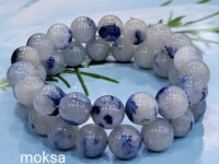 Dumortierite crystal bracelet (Psychic Ability, Communication, Confidence, self reliance) - rounded - AAAAA - 1pc