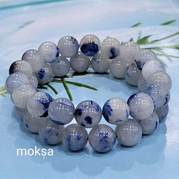Blue Lace Agate 10mm Beads Bracelet – Hope with Priyanka