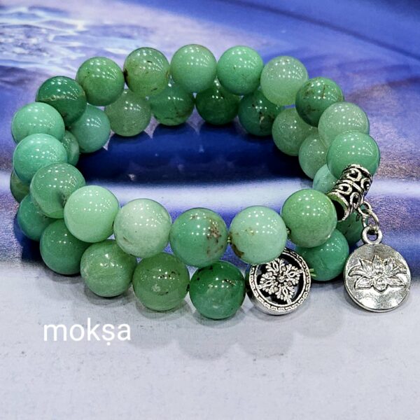 Malachite, Peridot and Chrysoprase Green Gemstone Bracelet - Valltasy