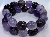 Calming Protecting Amethyst tumbled bracelet - 1pc