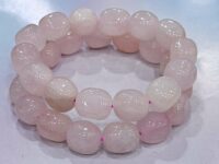 rosequartz crystal tumbled bracelet - 1pc - self-love, romantic love