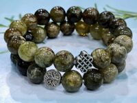 African green grossular garnet bracelet - 1pc
