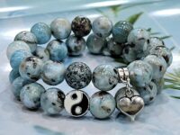 Larimar /blue pectolite crystal bracelet - love, peace, tranquility - 10mm - 1pc