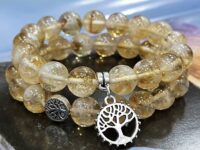 Wealth attracting Natural AAAAA Citrine crystal bracelet - rounded - 10mm - 1pc