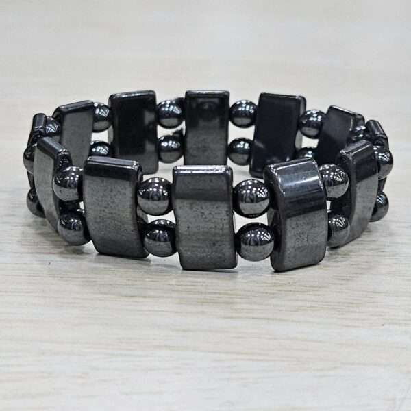 Hematite Sutton Bracelet | Dark Gray Heavy Metallic Beaded Bracelet for  Stacking | Unisex Gifts | House of Jaco – Scripted