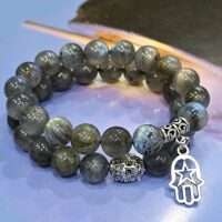 Labradorite Crystal Bracelet - AAAAA quality - round - 1pc