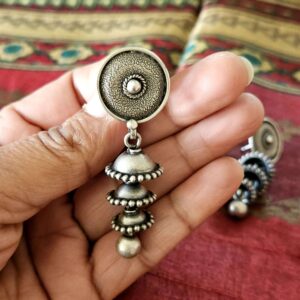 mohmaya-traditional-92-5-silver-earrings-triple-jhumka-1pc