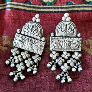 mohmaya-traditional-92-5-silver-earrings-ducks-1pc