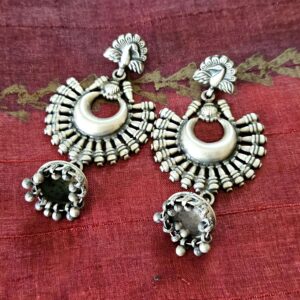 mohmaya-traditional-92-5-silver-earrings-big-peacock-crescent-1pc