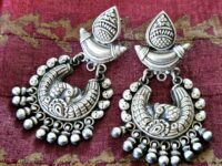 Peacock Crescent Earrings