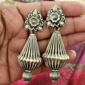mohmaya-traditional-92-5-silver-earrings-cone-1pc