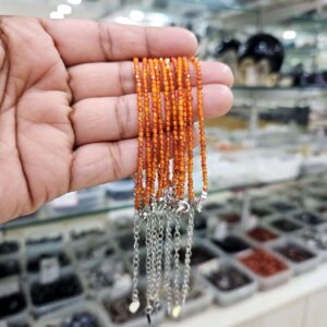 hessonite-crystal-bracelet-2mm-faceted-wire-and-clasp-1pc