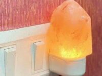 Plug in night lamp salt lamp
