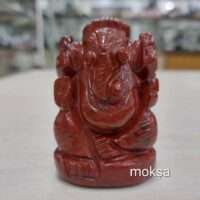 Red Jasper crystal Ganesha figurine- 1pc