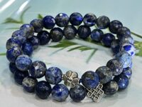 Lapis Lazuli crystal bracelet - Round Faceted - 1pc