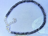 Iolite / water sapphire crystal bracelet - 1pc - 6.5 to 8 inches