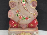 Painted Ganesha On platform - 1pc