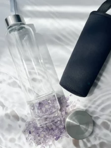 Crystal elixir bottle with chips