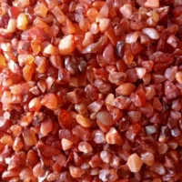 Orange Carnelian crystal chips -200gms