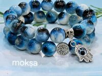 Evil eye Aragonite crystal bracelet - 1pc