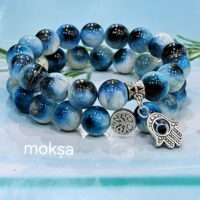 Evil eye Aragonite crystal bracelet - 1pc