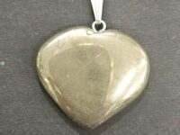 Pyrite crystal heart shaped pendant - 1pc