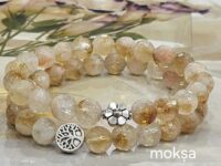 Wealth attracting Natural AAAAA Citrine crystal bracelet - rounded faceted - 8mm - 1pc
