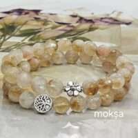 Wealth attracting Natural AAAAA Citrine crystal bracelet - rounded faceted - 8mm - 1pc