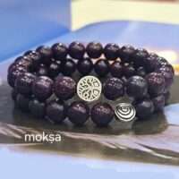 Purpurite Crystal bracelet -  AAAAA ROUND - 8.5mm -  1pc