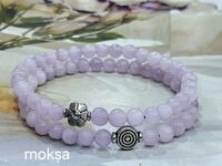 Lilac Kunzite crystal bracelet - 7mm rounded - 1pc