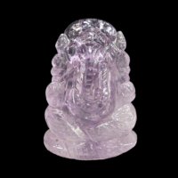 Hand carved Brazilian Amethyst Ganesha - 1pc