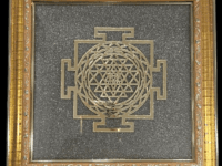 Vastu correcting Sri Yantra pyrite dust frame - 1pc