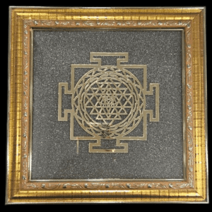 Vastu correcting Sri Yantra pyrite dust frame - 1pc