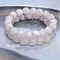 Snowflake rosequartz bracelet - 1pc