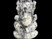 Tourmalated Rainbow Moonstone Ganesha Figurine - 1pc