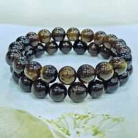 Green tourmaline bracelet - round - 9 to 9.5mm - 1pc