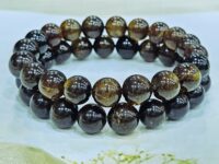 Green tourmaline bracelet - round - 9 to 9.5mm - 1pc