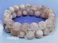 Cherry blossom flower / Sakura agate bracelet - flourish into your full potential - rounded 10mm - 1pc