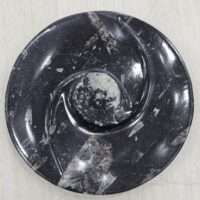 Kuber stone / orthoceras yin-yang plate