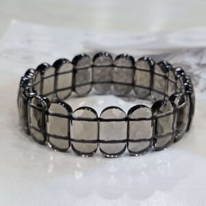 brazilian-smoky-quartz-flat-bracelet-oval-faceted-1pc