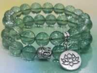 Green fluorite bracelet - 10mm  rounded - 1pc