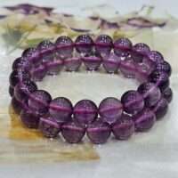 Rare Magenta fluorite bracelet - 1pc