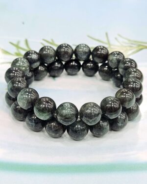 Green kyanite bracelet - rounded -  7.5in - 1pc